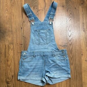 Denim shorts overalls